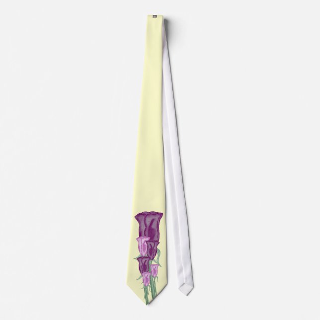 Lila Rose Bouquet Krawatte (Vorderseite)