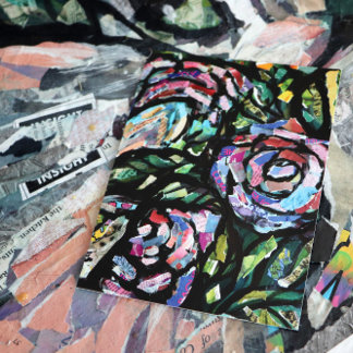 Lila Rose Collage Postkarte