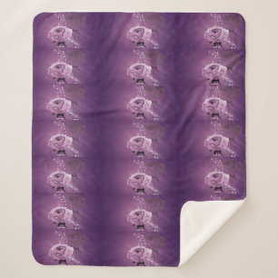 Lila Rose decken. Sherpadecke