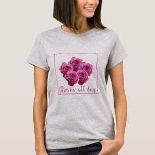 lila Rose der blühenden Rose T-Shirt