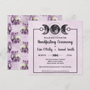 Lila Rose, die Wicca Wedding Moon behandeln Einladung