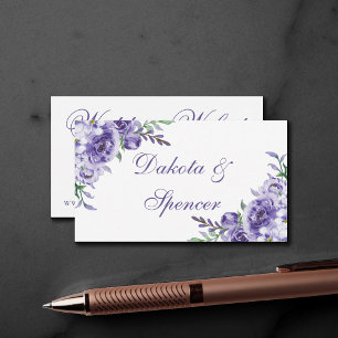 Lila Rose   Elegante Watercolor Floral Website Begleitkarte