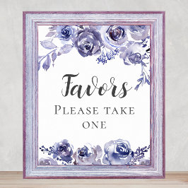 Lila Rose Eleganter Winter-Hochzeitspinner Poster