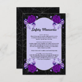 Lila Rose Floral Spiderweb Safety Measures Card Einladung