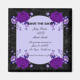 Lila Rose florale Spiderweb Wedding Save the Date Magnet