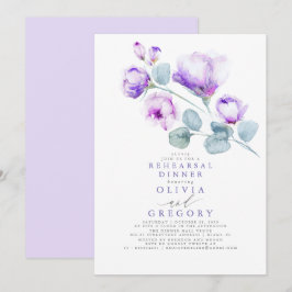 Lila Rose Florenz Elegante Probe Abendessen Einladung