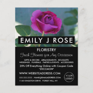 Lila Rose, Florist, Werbung in Florenz Flyer