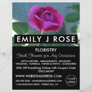 Lila Rose, Florist, Werbung in Florenz Flyer
