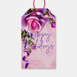 Lila Rose glücklicher Urlaub Geschenkanhänger