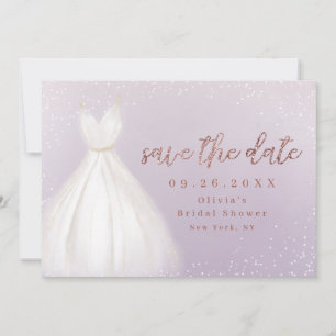 Lila Rose Gold Elegantes Kleid Save the Date