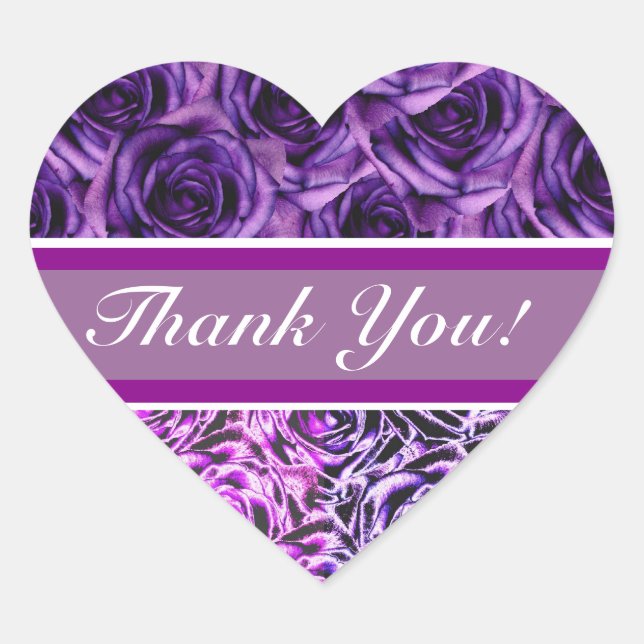 Lila Rose Herzsticker Herz-Aufkleber (Vorderseite)