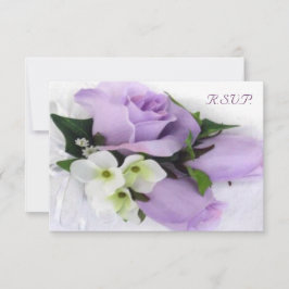 Lila Rose Hochzeit RSVP Karte