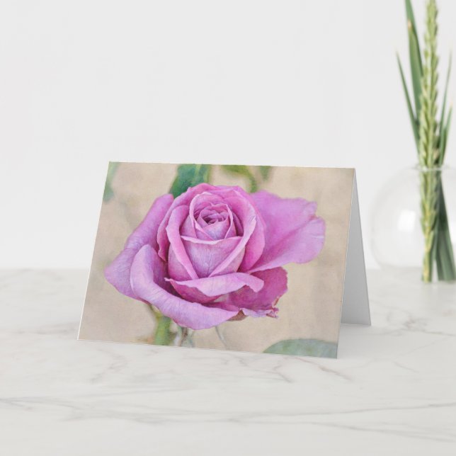 Lila Rose in der Bloom Art Note Card Karte (Vorderseite)