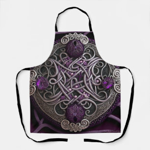 Lila Rose Keltisches Knotpapier Schürze