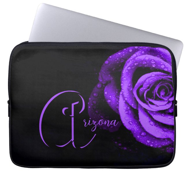 Lila Rose Laptopschutzhülle (Vorderseite)