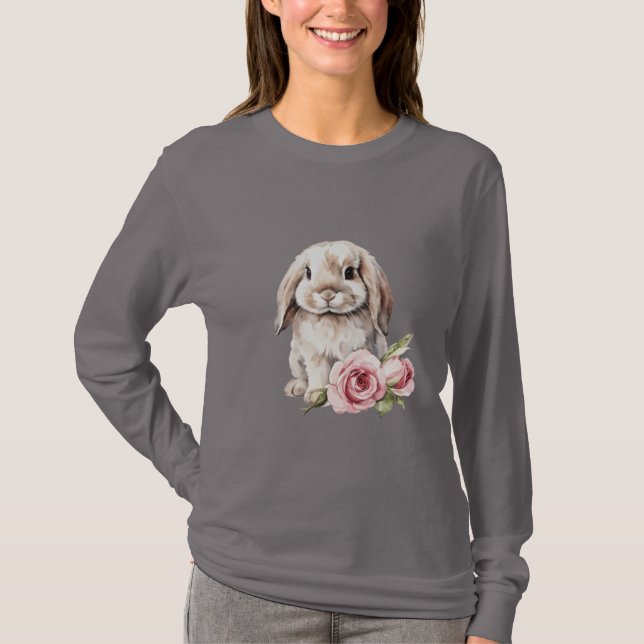 Lila Rose Love Bunny Rabbit T-Shirt (Vorderseite)
