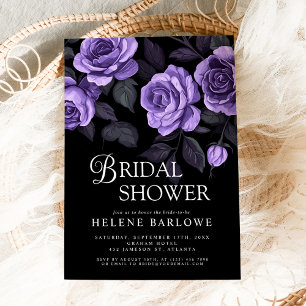 Lila Rose Moody Dark Gothic Brautparty Einladung