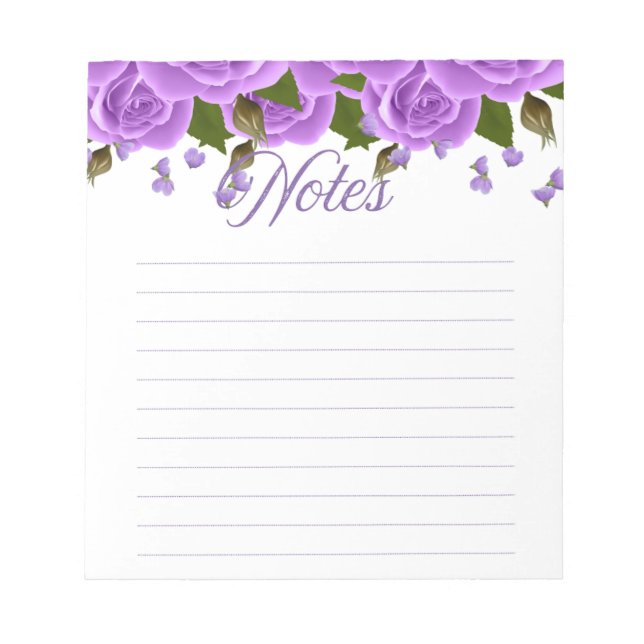 Lila Rose Notepad Notizblock (Vorderseite)