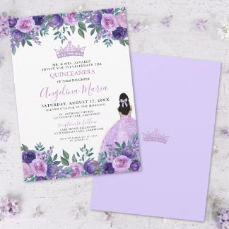 Lila Rose Quinceanera Einladung