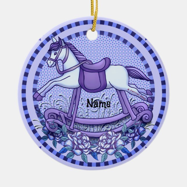 Lila Rose Rocking Horse Ornament (Vorne)