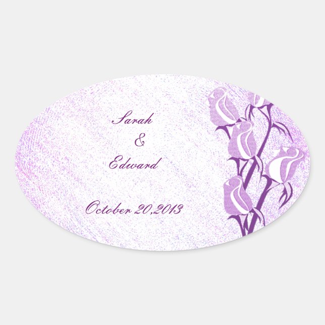 Lila Rose Save the Date Stickers (Vorderseite)