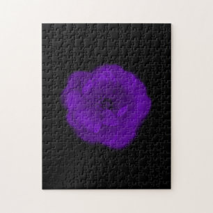Lila Rose. Schwarzer Hintergrund Puzzle
