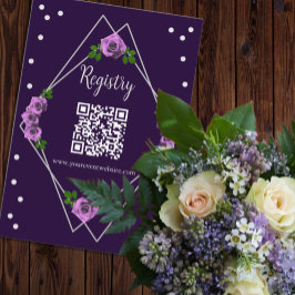 Lila Rose Silver Geometric Sweet 16 Registry Begleitkarte