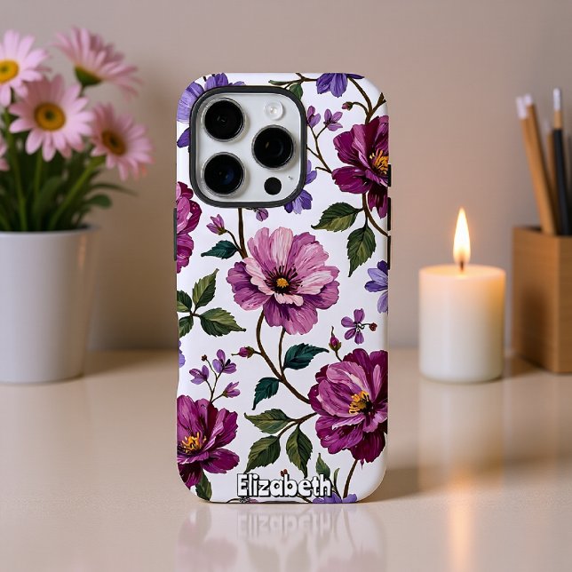 Lila Rose und Blüten Case-Mate iPhone Hülle (Von Creator hochgeladen)