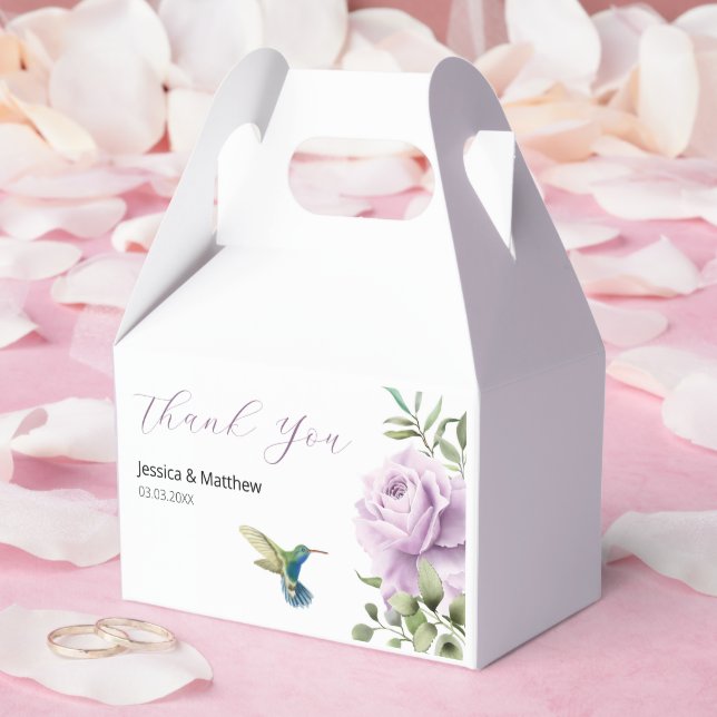 Lila Rose und Hummingbird Geschenkschachtel (Hochzeit)