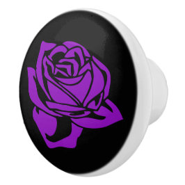 Lila Rose und schwarze Keramik Keramikknauf