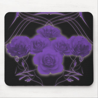 Lila Rose und Stammesmuster - Mousepad