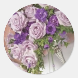 Lila Rose Wedding Bouquet Umschlag Aufkleber Stick