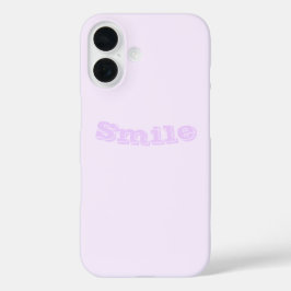 Lila Rose Weich weißes, helles Pastell Solid Color iPhone 16 Hülle