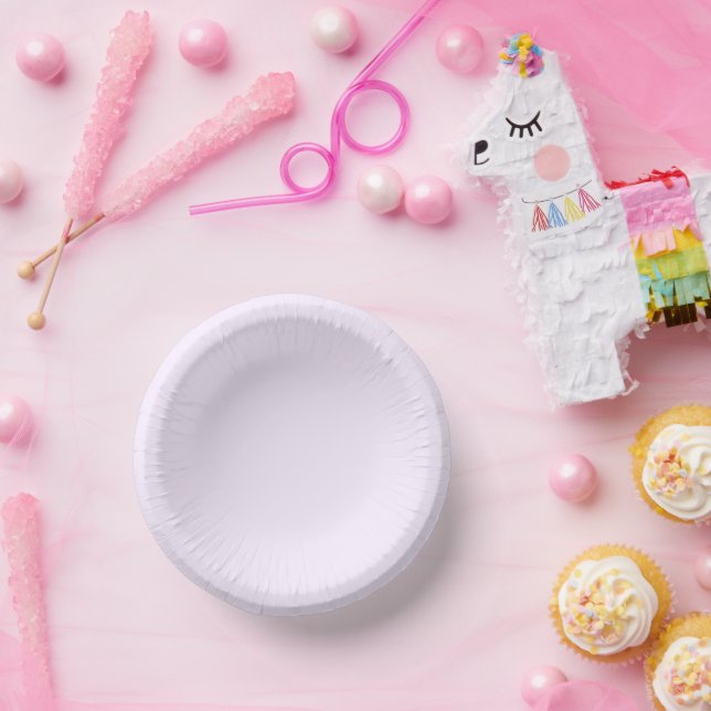 Lila Rose Weich weißes, helles Pastell Solid Color Pappteller (Party)