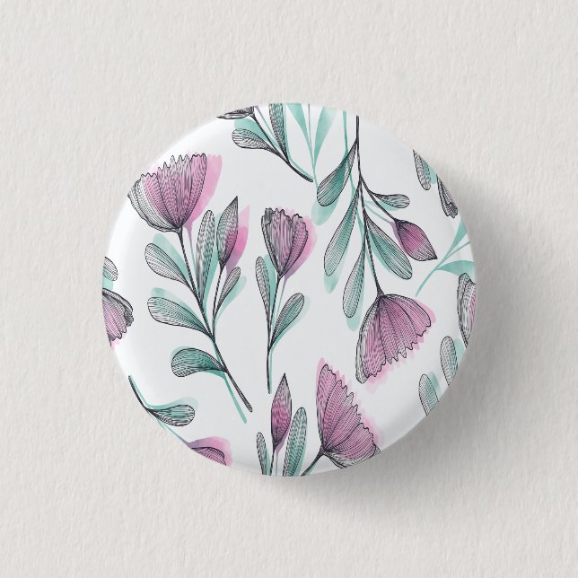 Lila Rosen Button (Vorderseite)