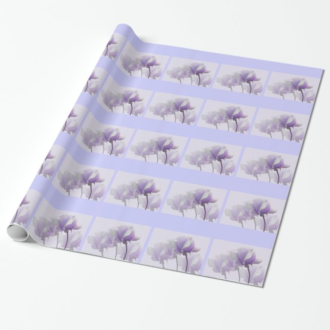 Lila Rosen Geschenkpapier (Ungerollt)
