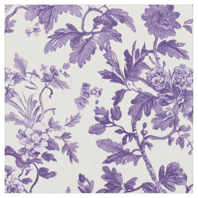 Lila-Rosen-Toile-Muster Stoff (Nahaufnahme)