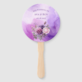 Lila Rosengarten Hochzeit Fächer