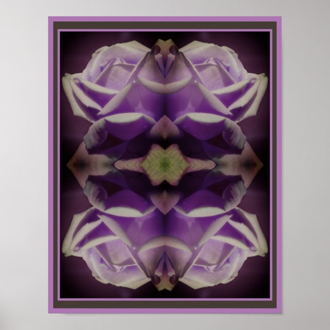 Lila Rosenknospe Abstrakt Poster (Vorne)