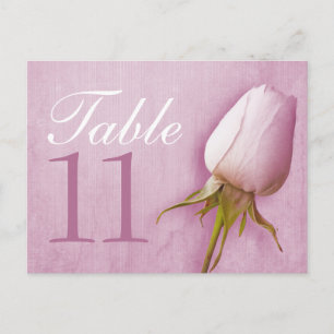Lila Rosenknospen-Hochzeitstisch Nummer 10-39 Kart Postkarte