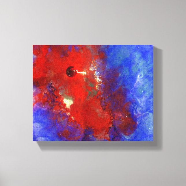 lila Rot-Blau Leinwanddruck (Vorderseite)