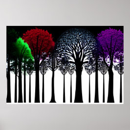 Lila Rot-Grün-Schlag im Schwarzwald Poster