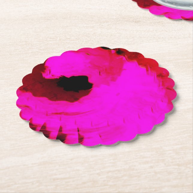 Lila rote Papieruntersetzer Untersetzer (angewinkelt)