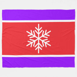 Lila Rote Streifen Schneeflocke Fleecedecke