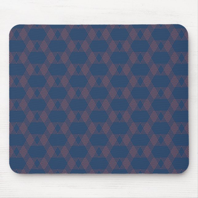 Lila, rote, trendige, coole, moderne Dekoration Mousepad (Vorne)