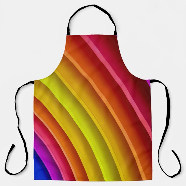 Lila, rote und gelbe Regenbogensäule Schürze (Vorderseite)