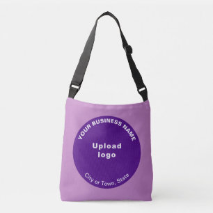 Lila Round-Shape-Marke auf Crossbody-Bag Tragetaschen Mit Langen Trägern
