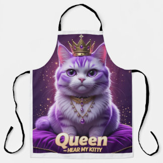 Lila Royal Kitty – Königin, hör mein Kitty-Schnurr Schürze