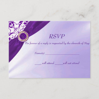 Lila RSVP-Karten RSVP Karte