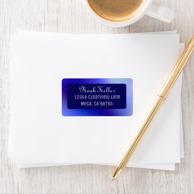 Lila Rücksendeadresse Adressaufkleber (Insitu)